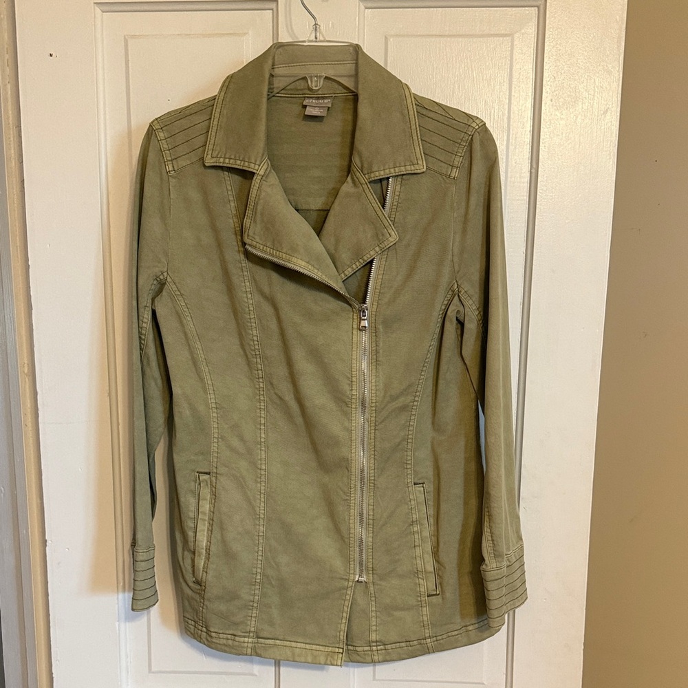 Chico's Olive Utility Jacket for Women